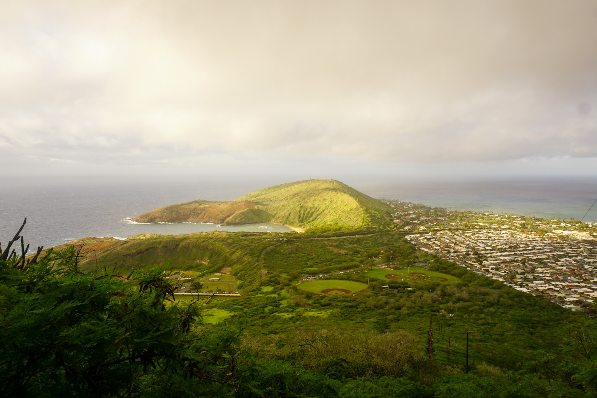 View of Hanauma Bay and Hawaii Kai from the Koko Head Stairs