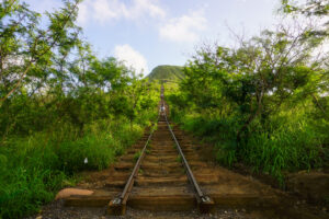 View from the bottom of Koko Head Crater Stairs