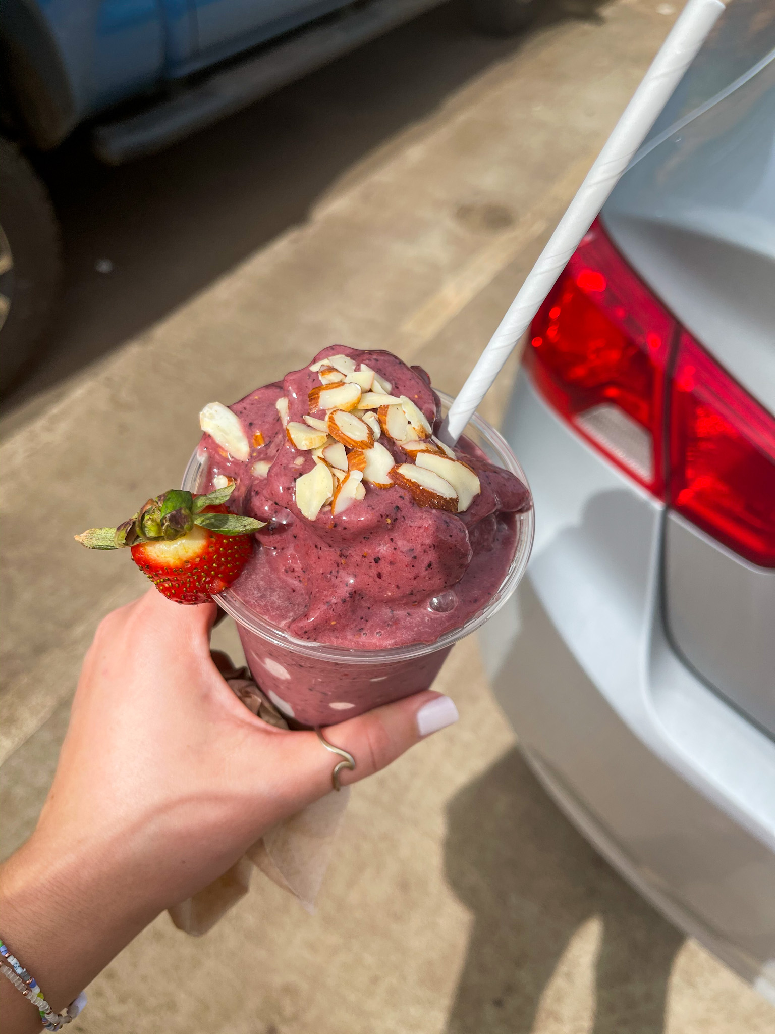 Acai smoothie from Haleiwa Bowls, North Shore, Oahu, Hawaii