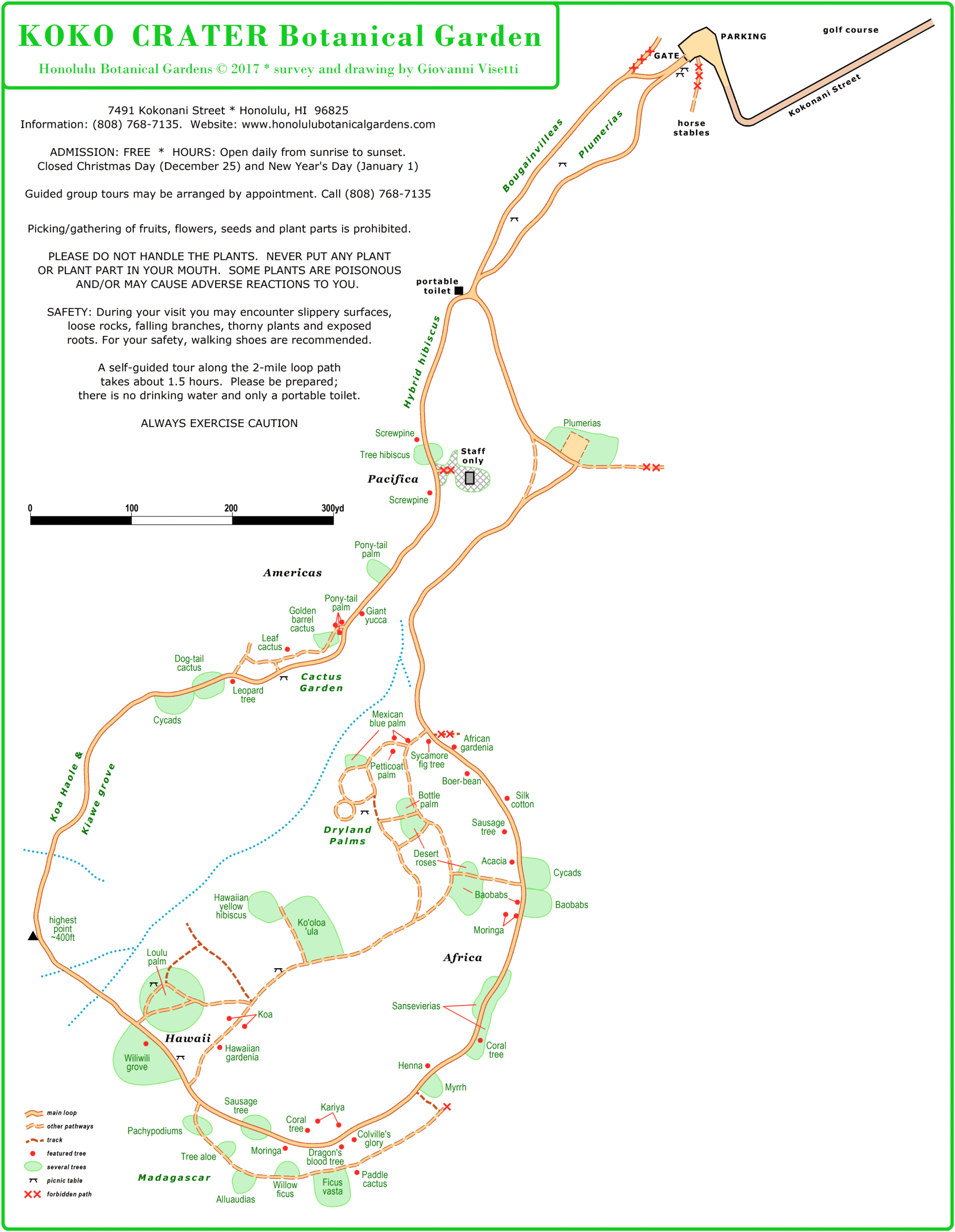 Koko Crater Botanical Garden Map (Honolulu Gov)