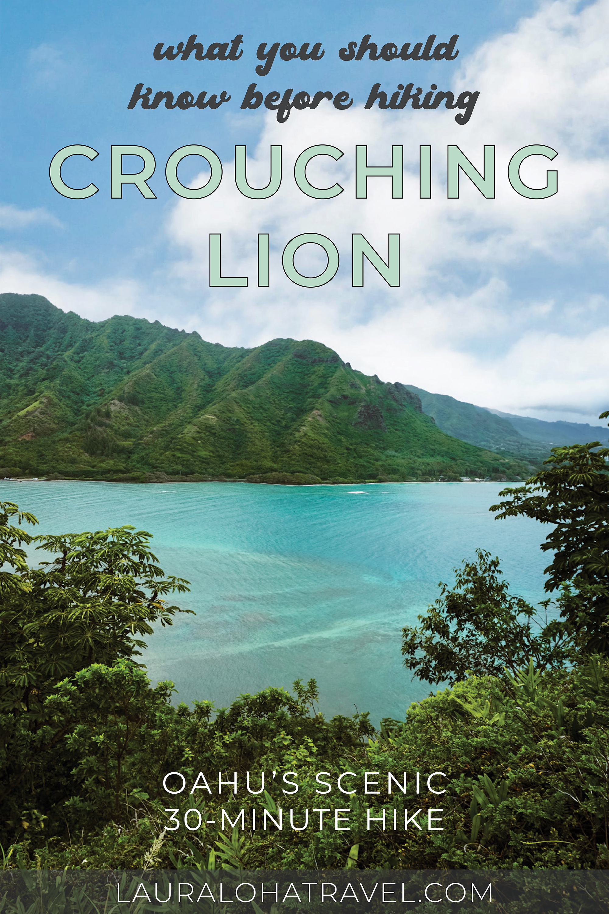 Pinterest Image for Crouching Lion Hike Oahu