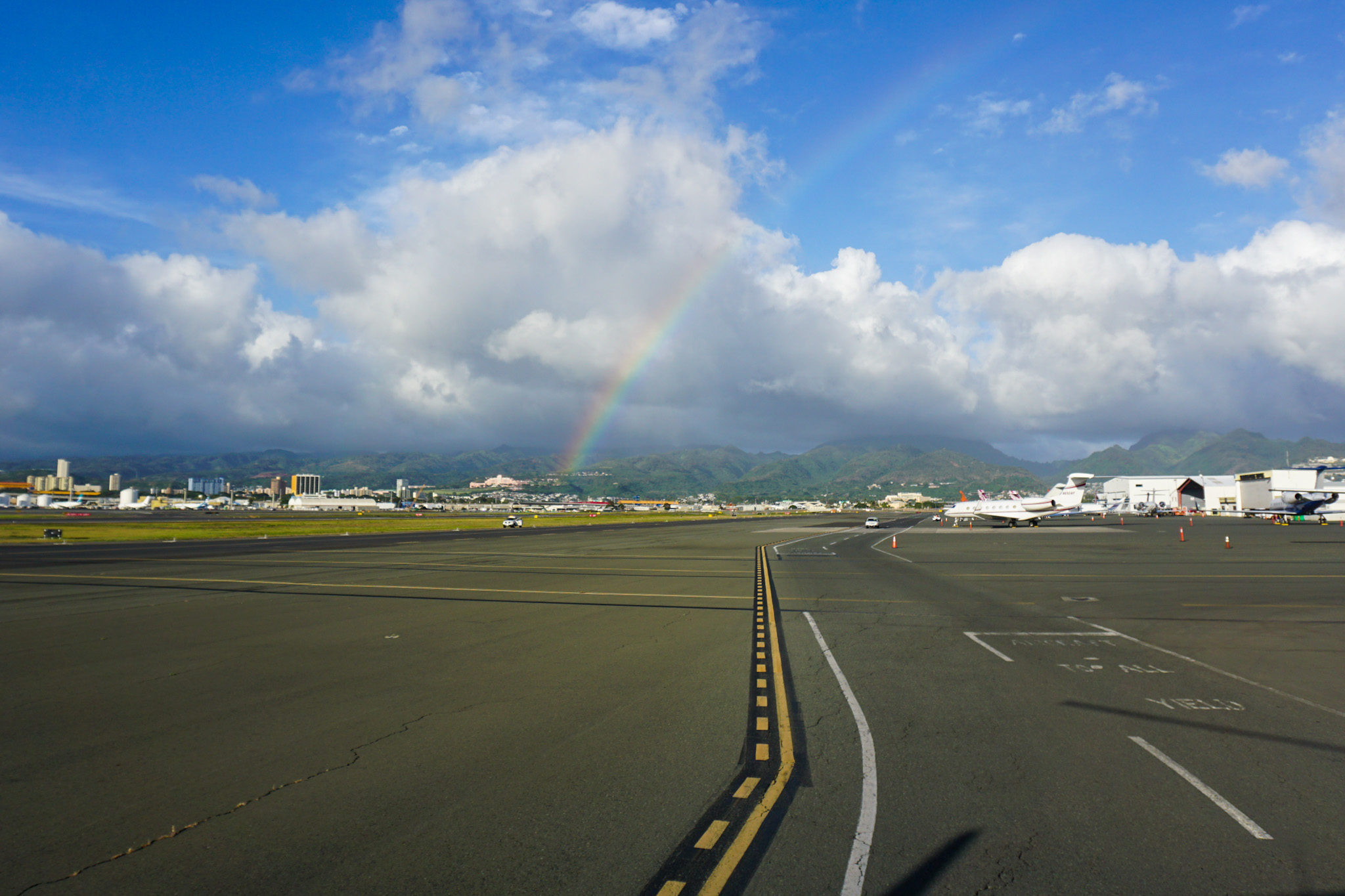 Rainbow at Honolulu airport