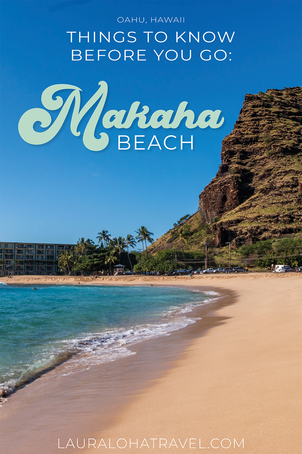 Pinterest image for Makaha Beach Hawaii
