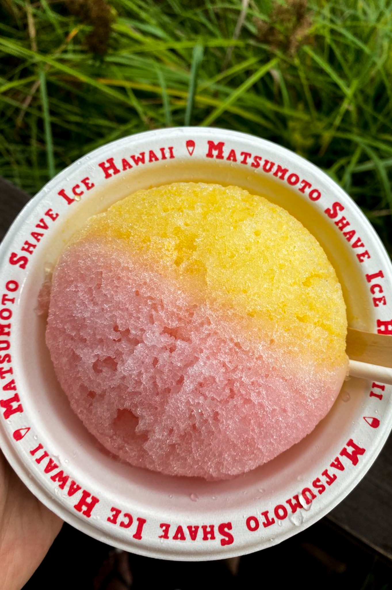 Best shave ice and ice cream Oahu Hawaii - Matsumoto Shave Ice, Haleiwa North Shore Oahu Hawaii - Lilikoi, guava, mango